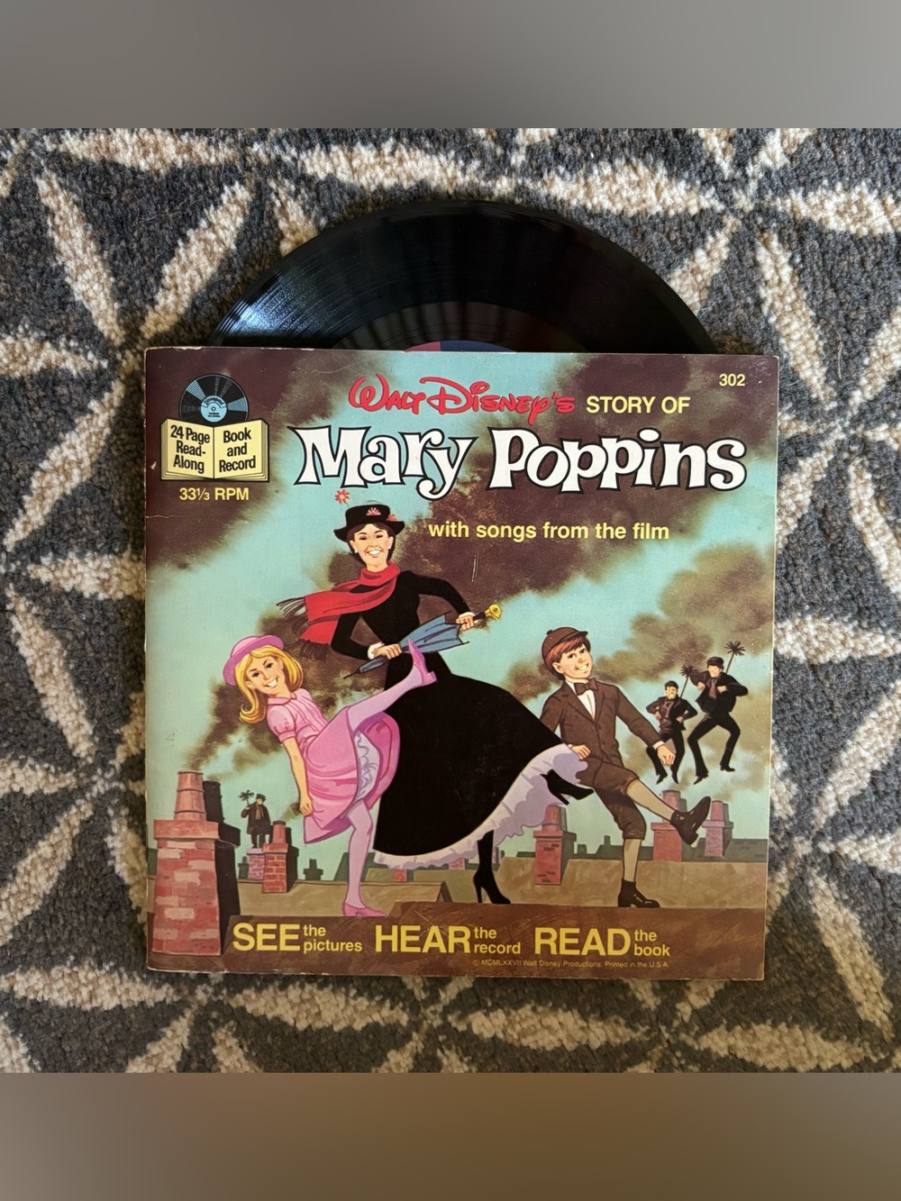 Walt Disney's Story of Mary Poppins Read-Along Book and Record Set - Kids Album
